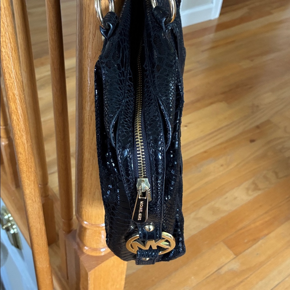 NWOT: Michael Kors Python Embossed Black Patent L… - image 5